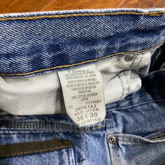 Wrangler Riggs Durashield Straight Leg Workwear Denim Blue Jeans Size 34 x 30 - Picture 7 of 10